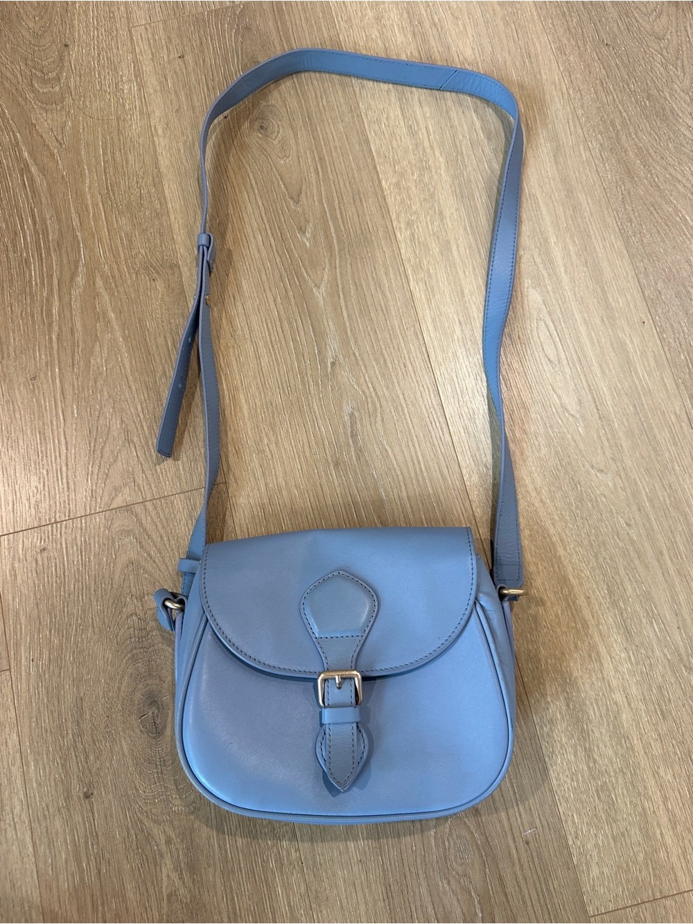 Banana Republic Powder Blue Crossbody Saddle Bag